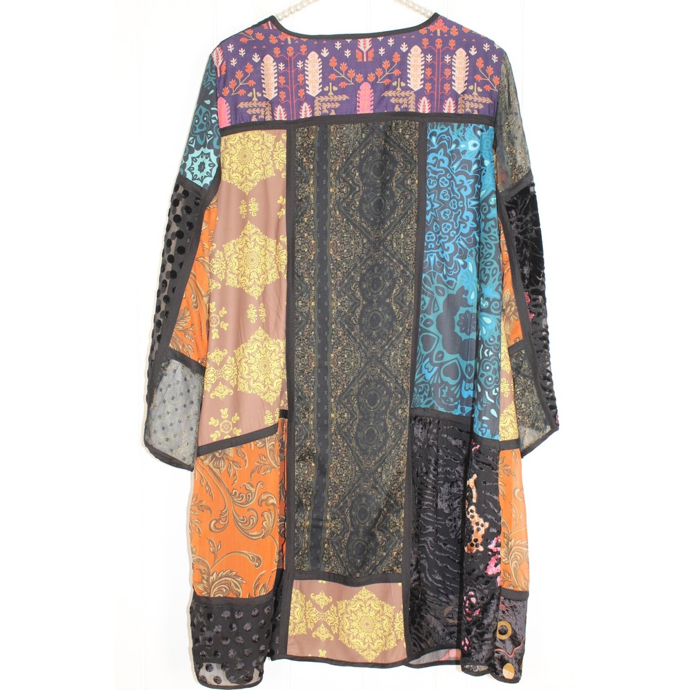 Soft Surroundings Adassa Tunic Top Sequin Velvet Patchwork Bohemian SZ Large - Picture 8 of 11